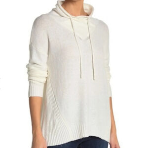 New Philosophy White Mock Neck Knit Sweater L